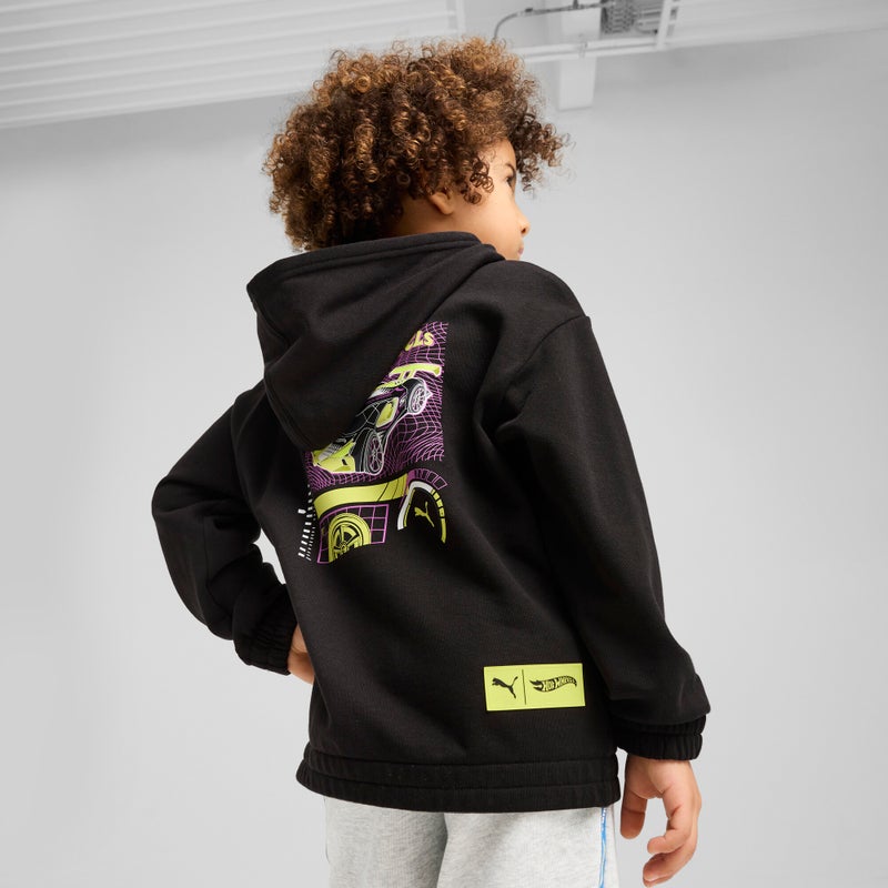 PUMA x HOT WHEELS Relaxed Graphic Kids Boys Black Hoodie - Image 2